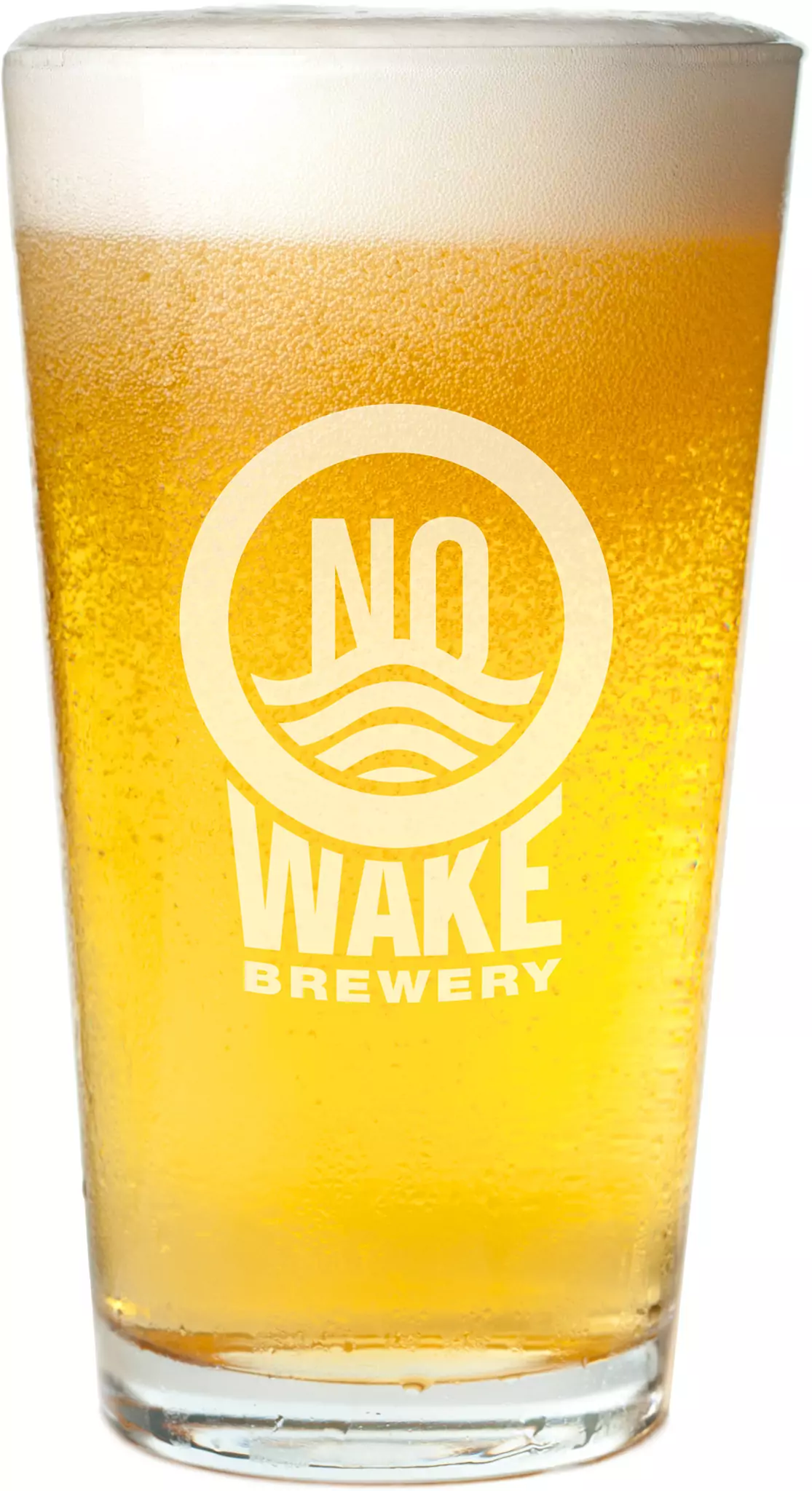No Wake Brewery Pint Glass